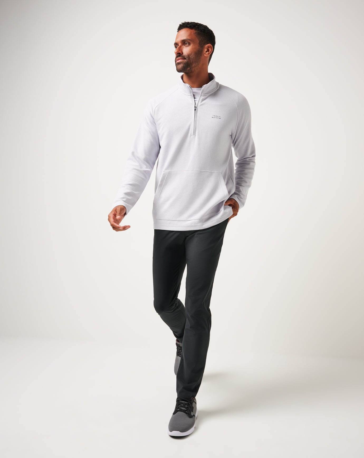 Men|Golf Performance Waffle Quarter Zip