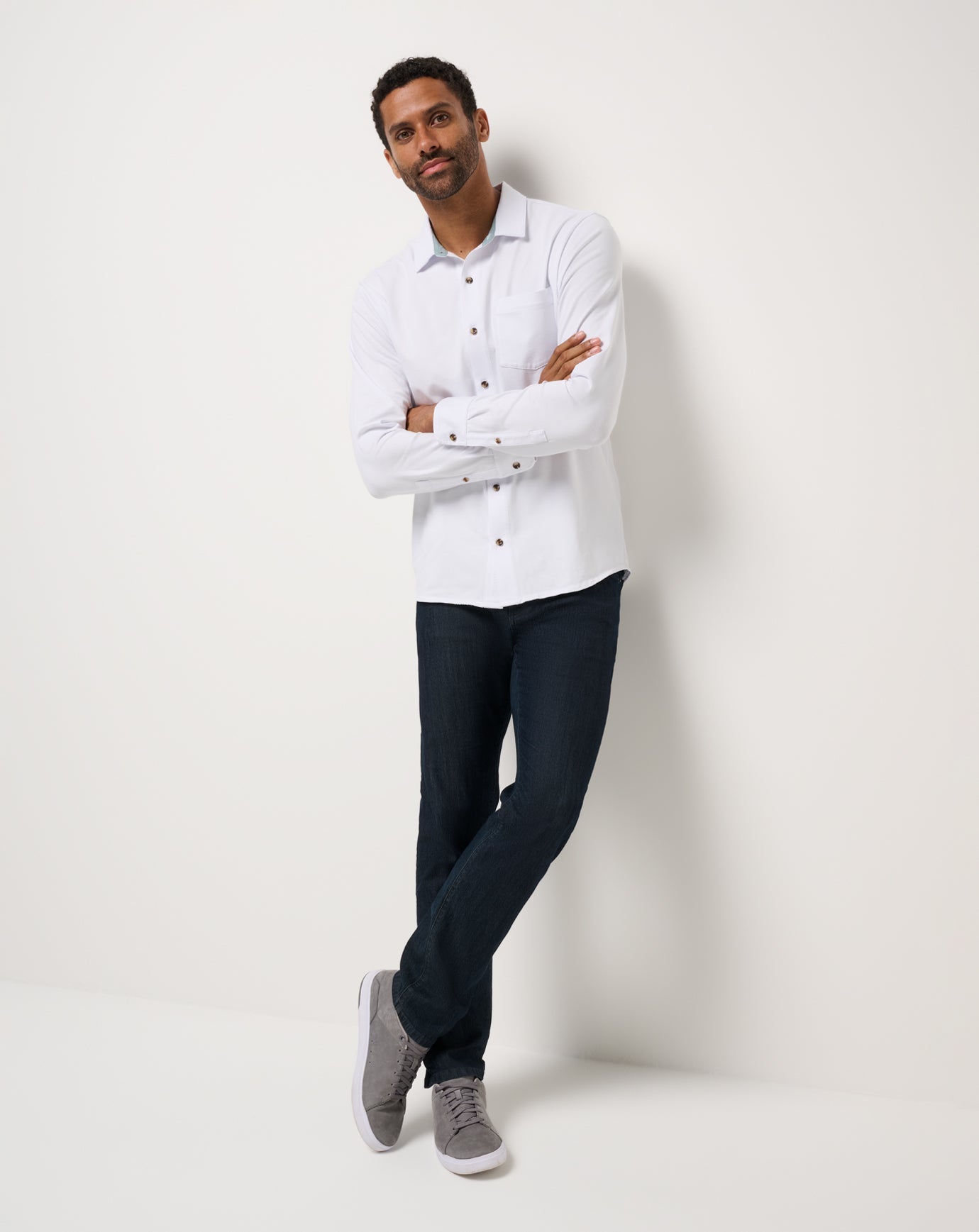 Men Comfortknit TM Social Club Button-Up