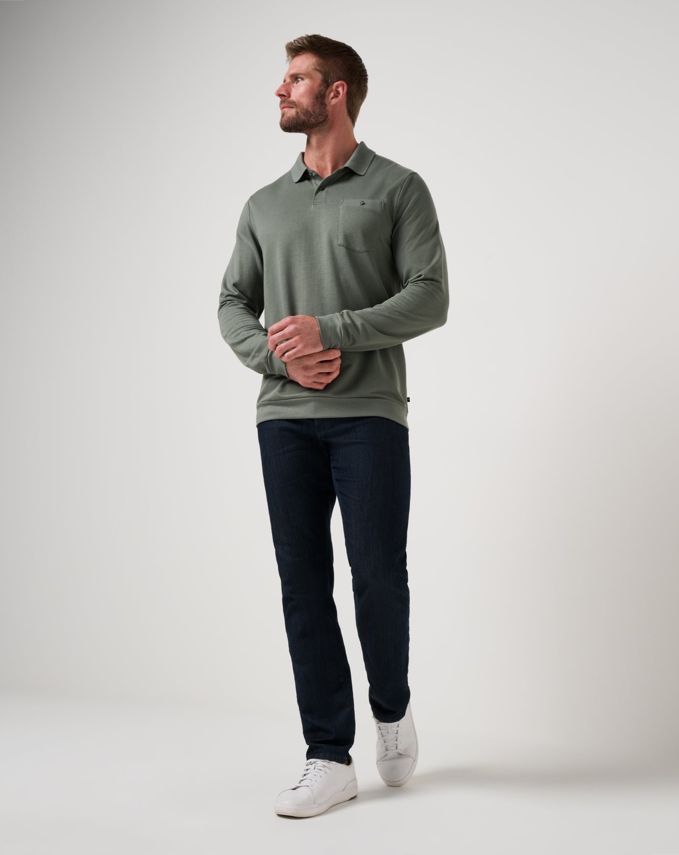 Men December First Long Sleeve Polo