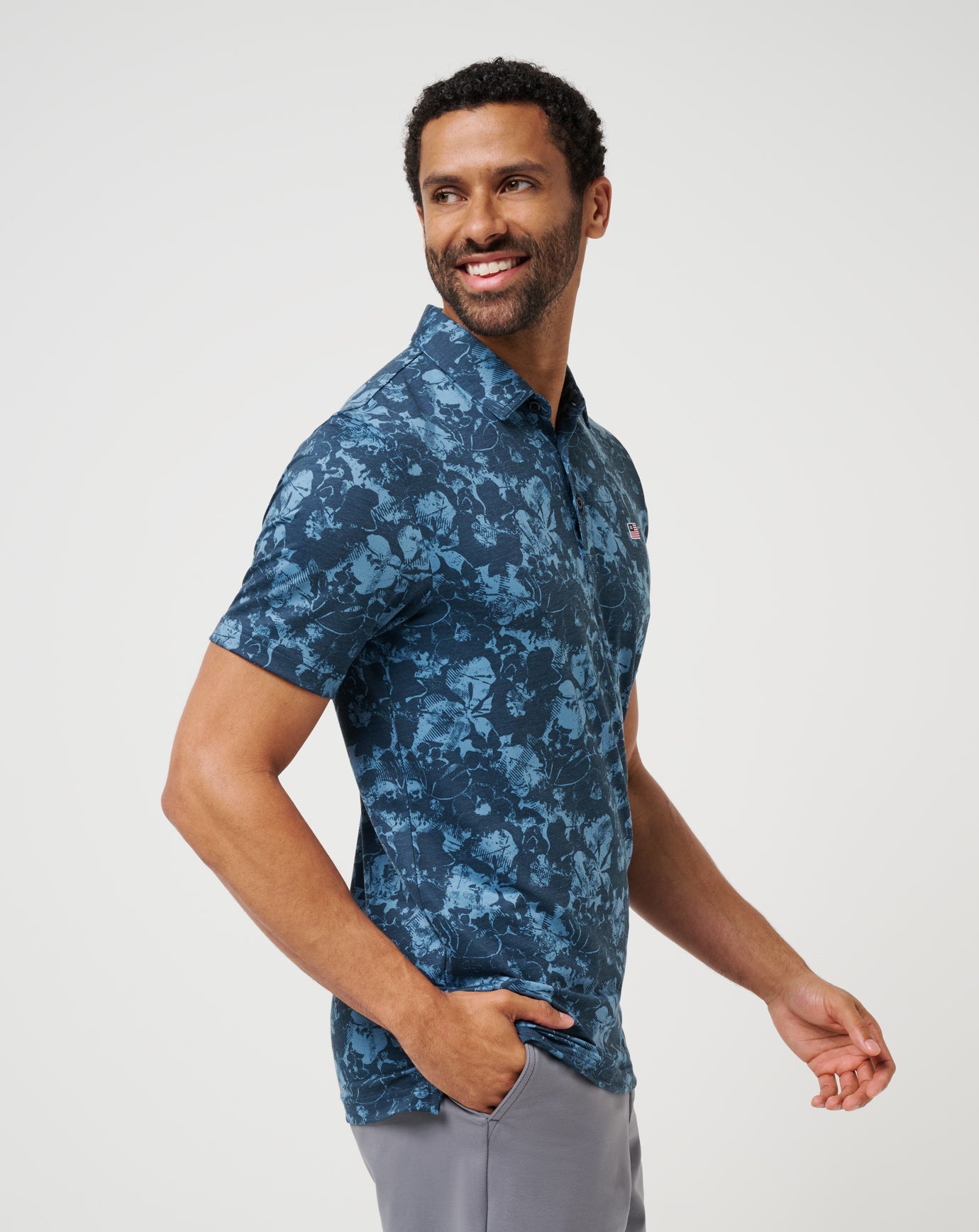 Men|Golf Featherweight Poolside Paradise Polo