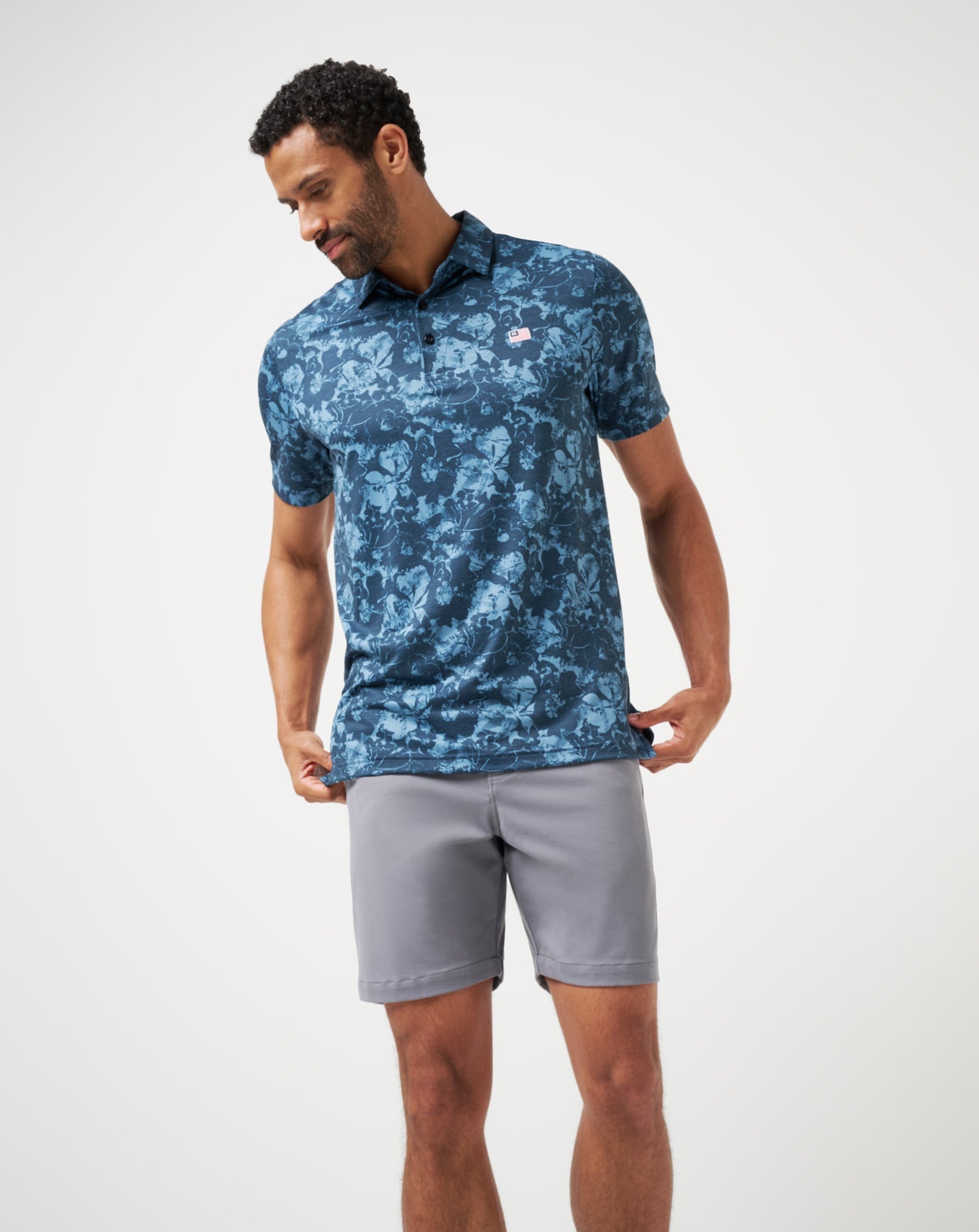 Men|Golf Featherweight Poolside Paradise Polo