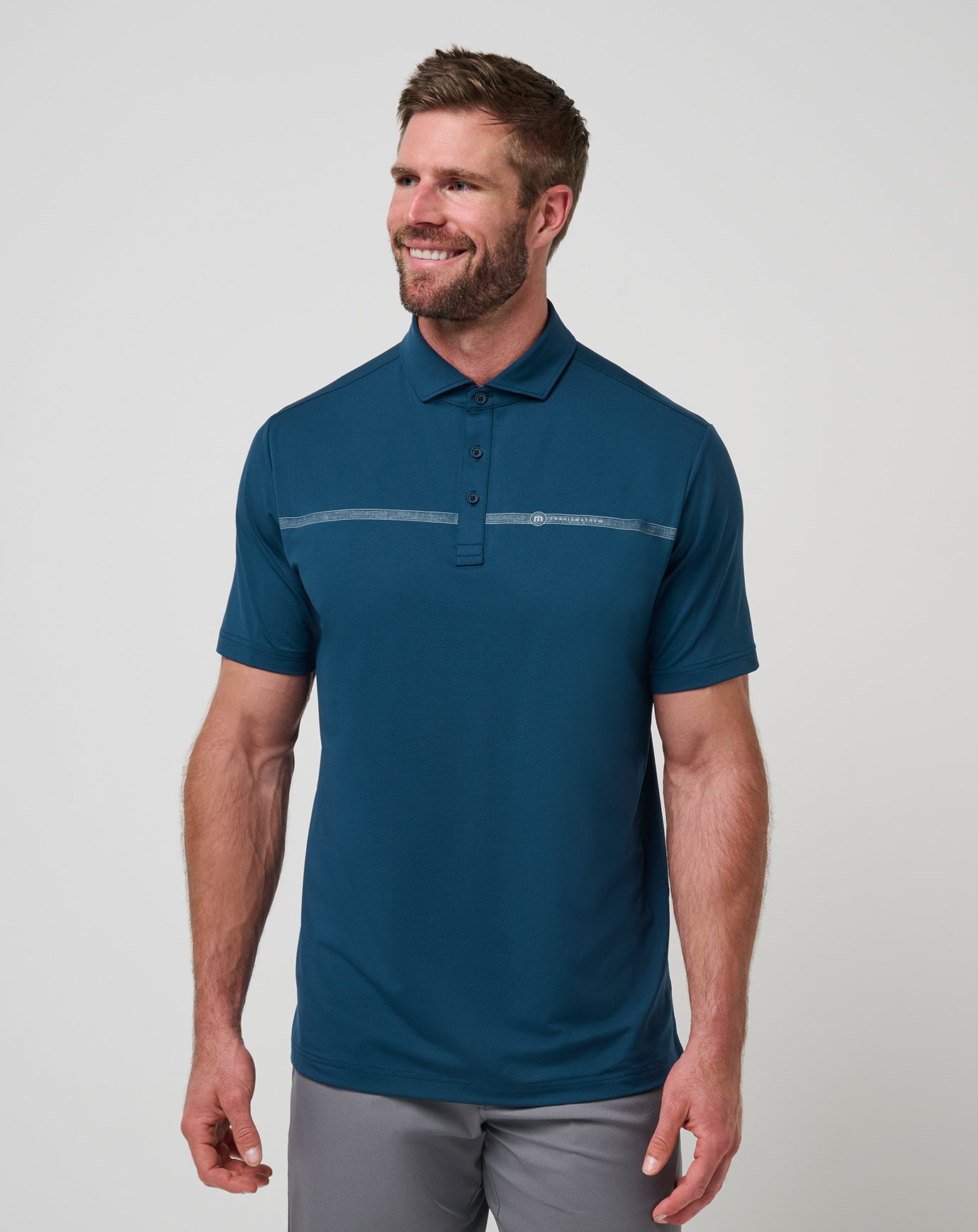 Men Heater Pro Chest Stripe Polo