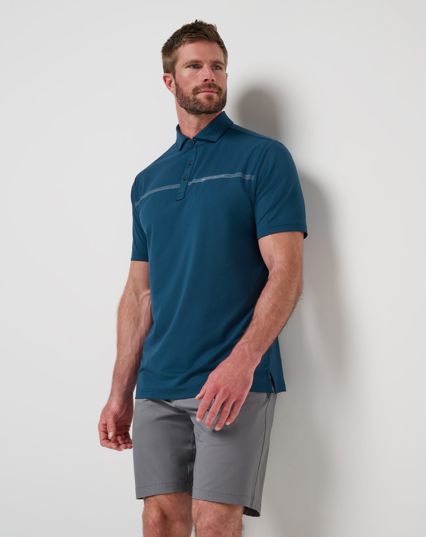 Men Heater Pro Chest Stripe Polo