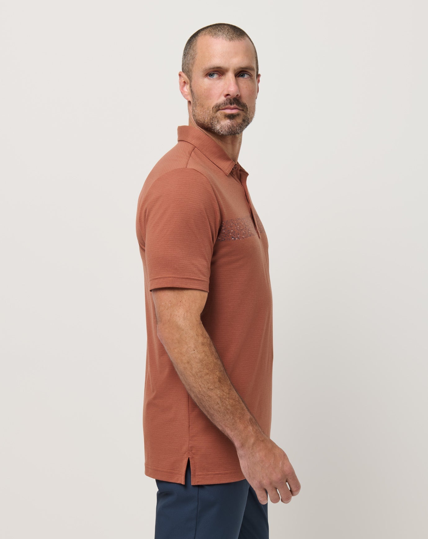 Men The Heater Chest Stripe Polo