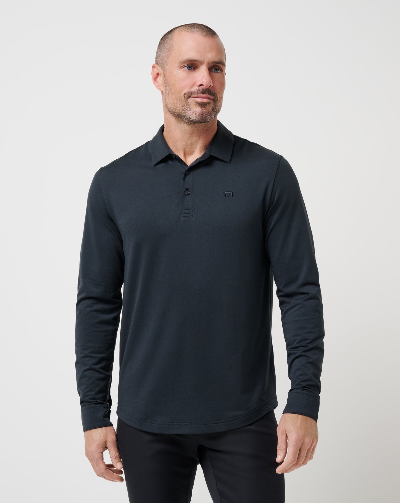 Men Featherweight Long Sleeve Polo