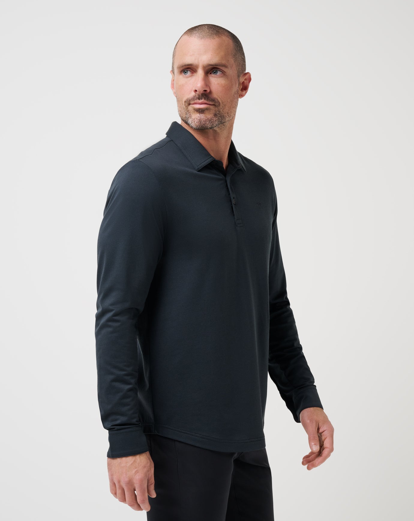 Men Featherweight Long Sleeve Polo