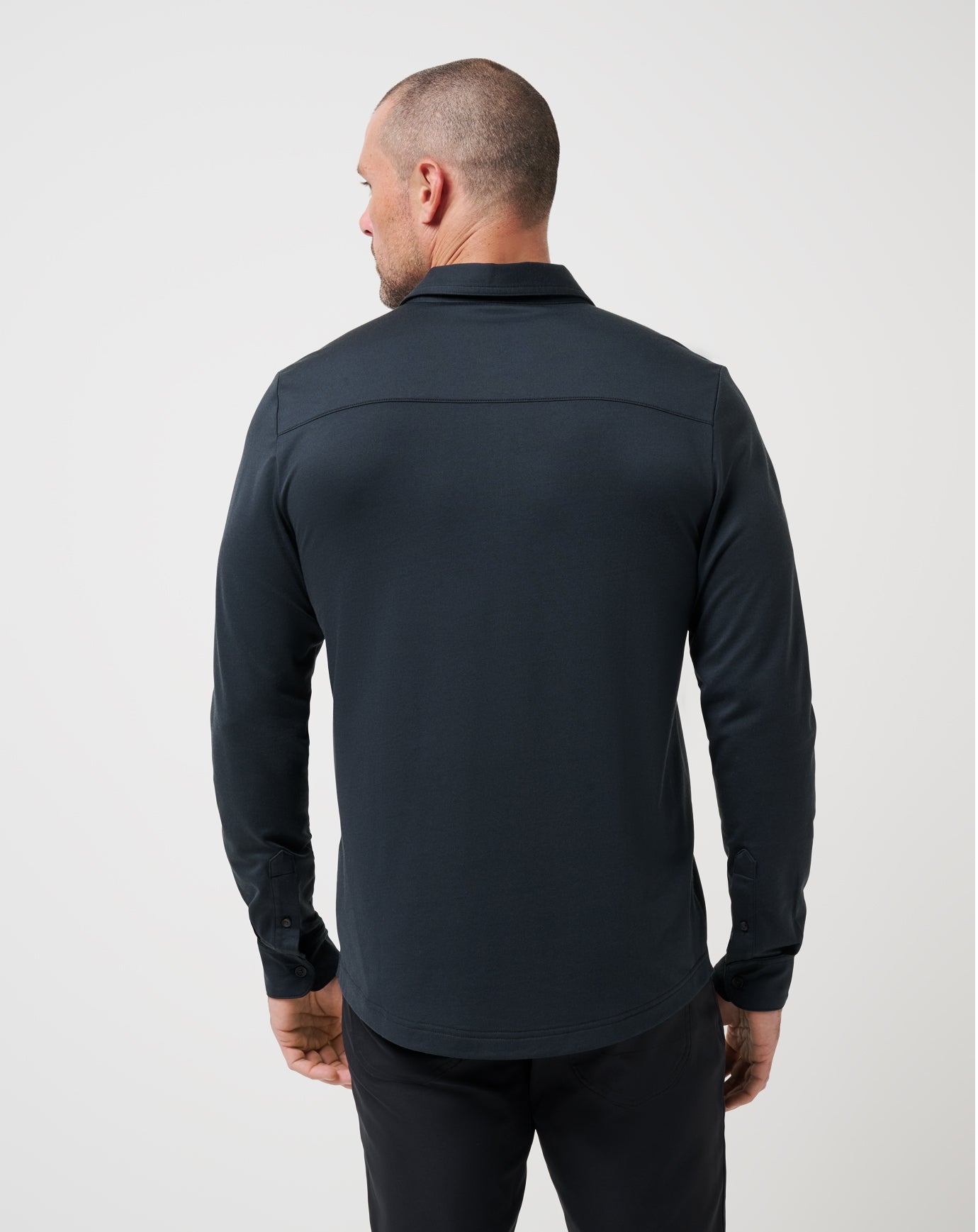 Men Featherweight Long Sleeve Polo