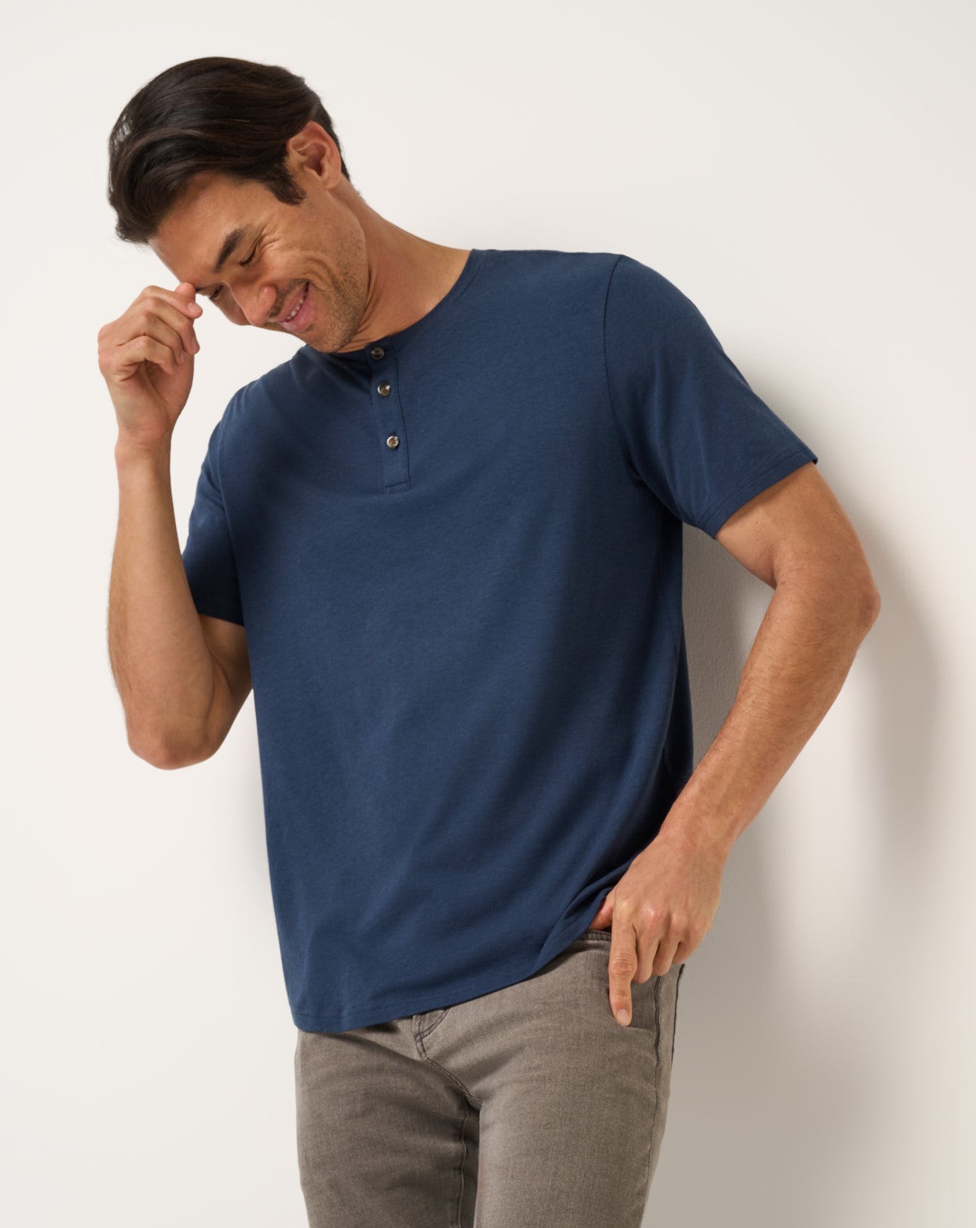Men Cloud Henley Tee