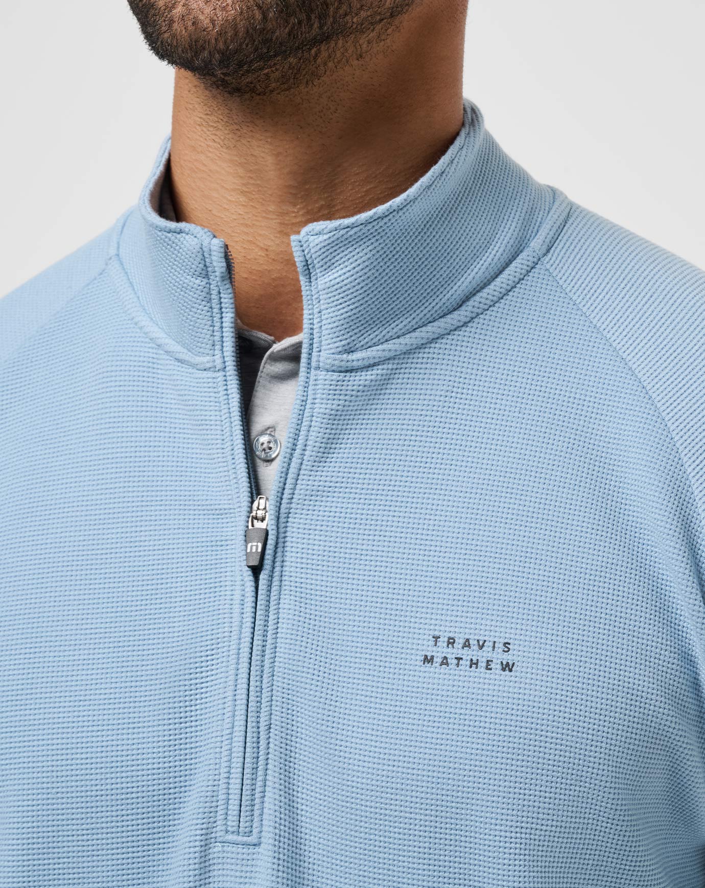 Men|Golf Performance Waffle Quarter Zip