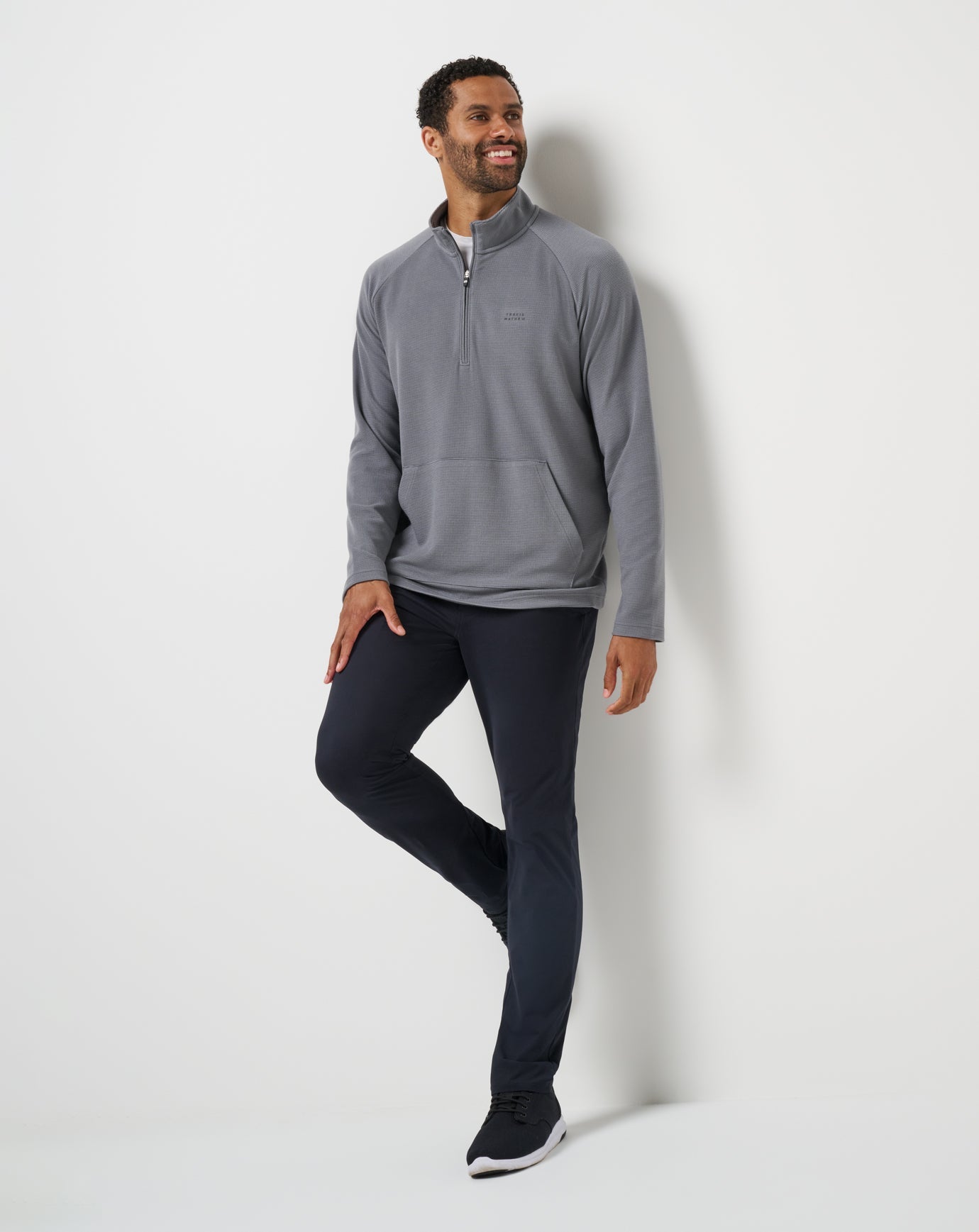 Men|Golf Performance Waffle Quarter Zip