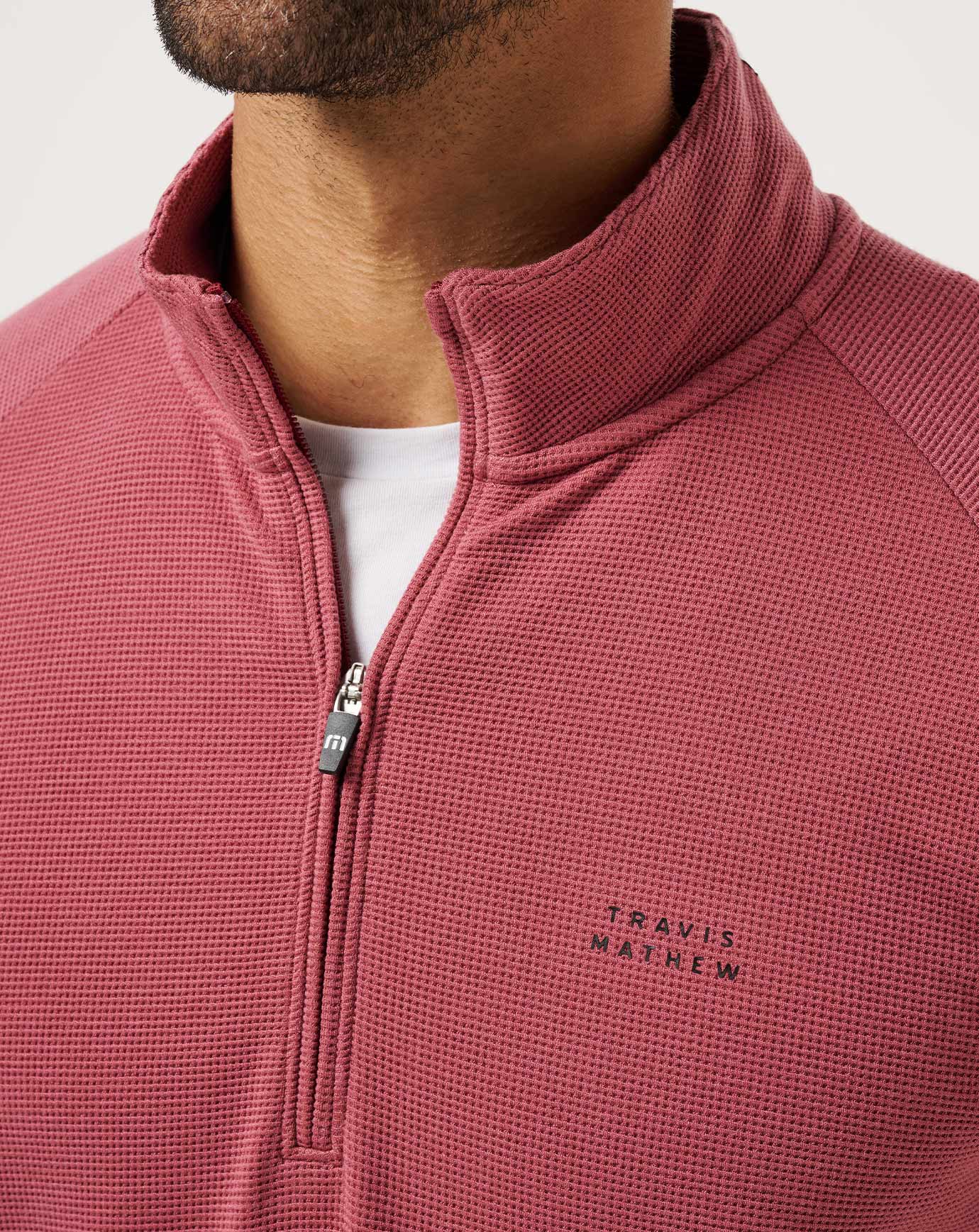 Men|Golf Performance Waffle Quarter Zip