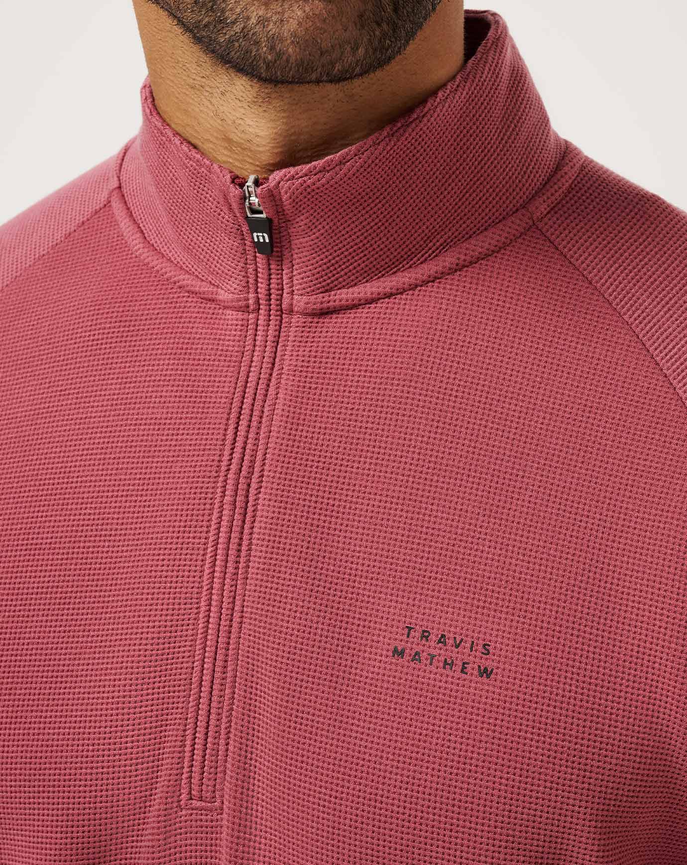 Men|Golf Performance Waffle Quarter Zip