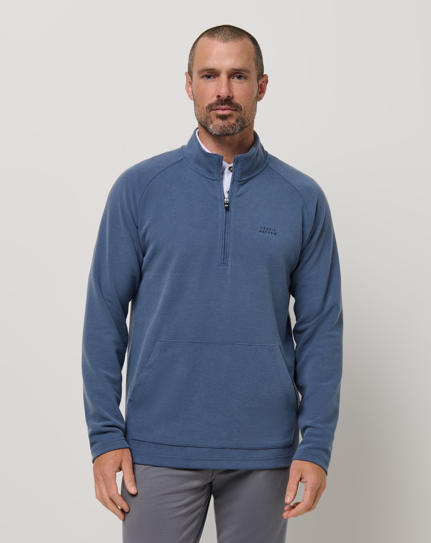 Men|Golf Performance Waffle Quarter Zip