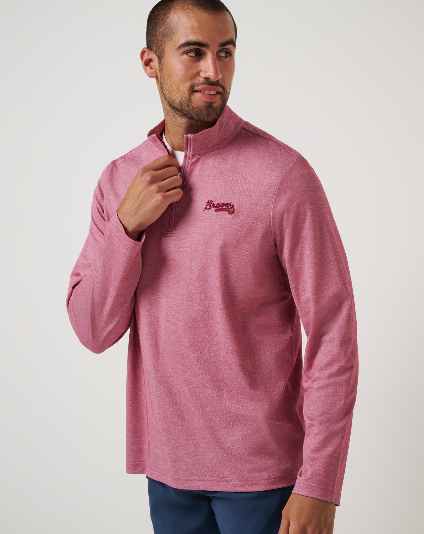 Men|New Atlanta Braves Time To Tailgate Quarter Zip