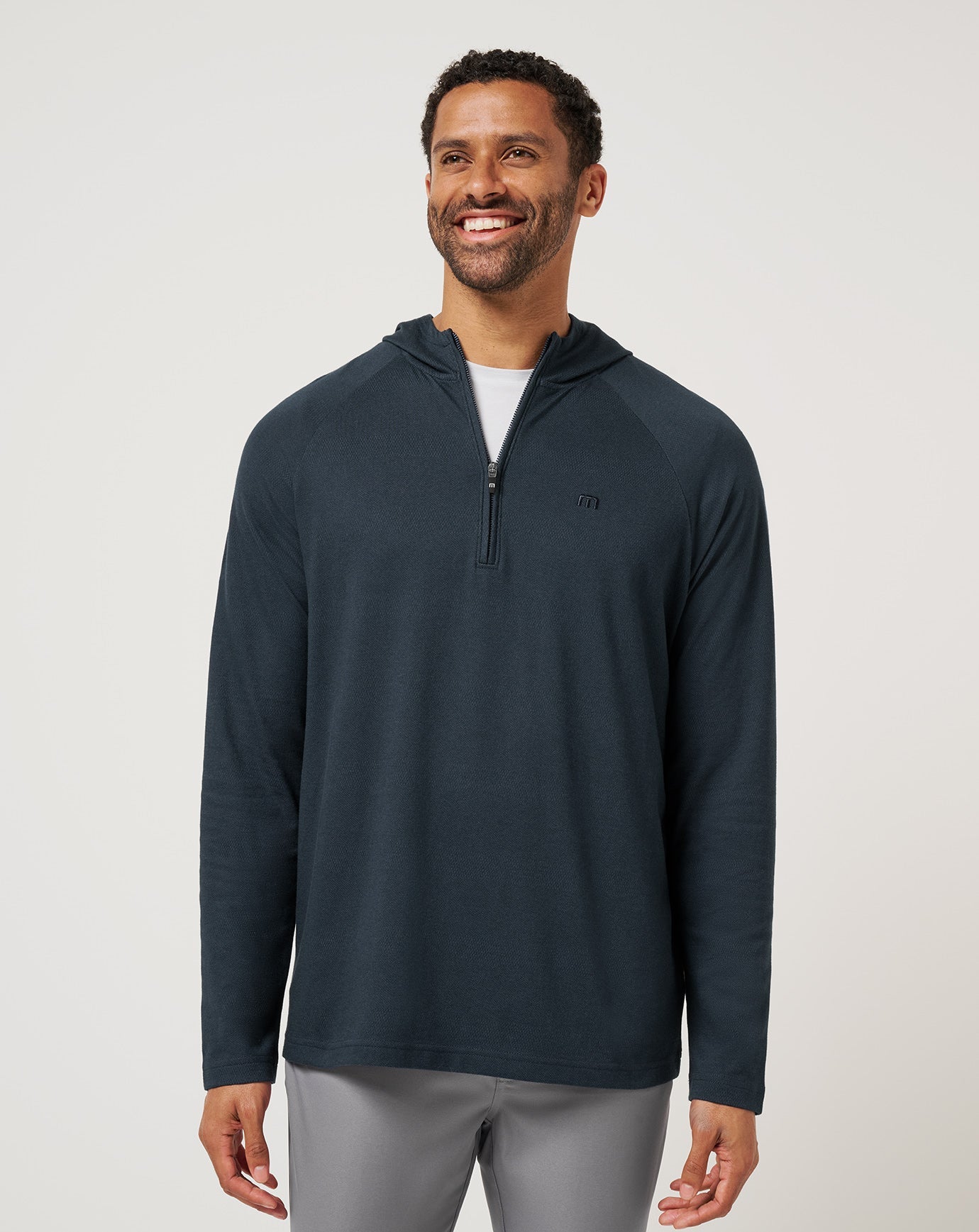 Men Country Hopping Hooded Quarter Zip