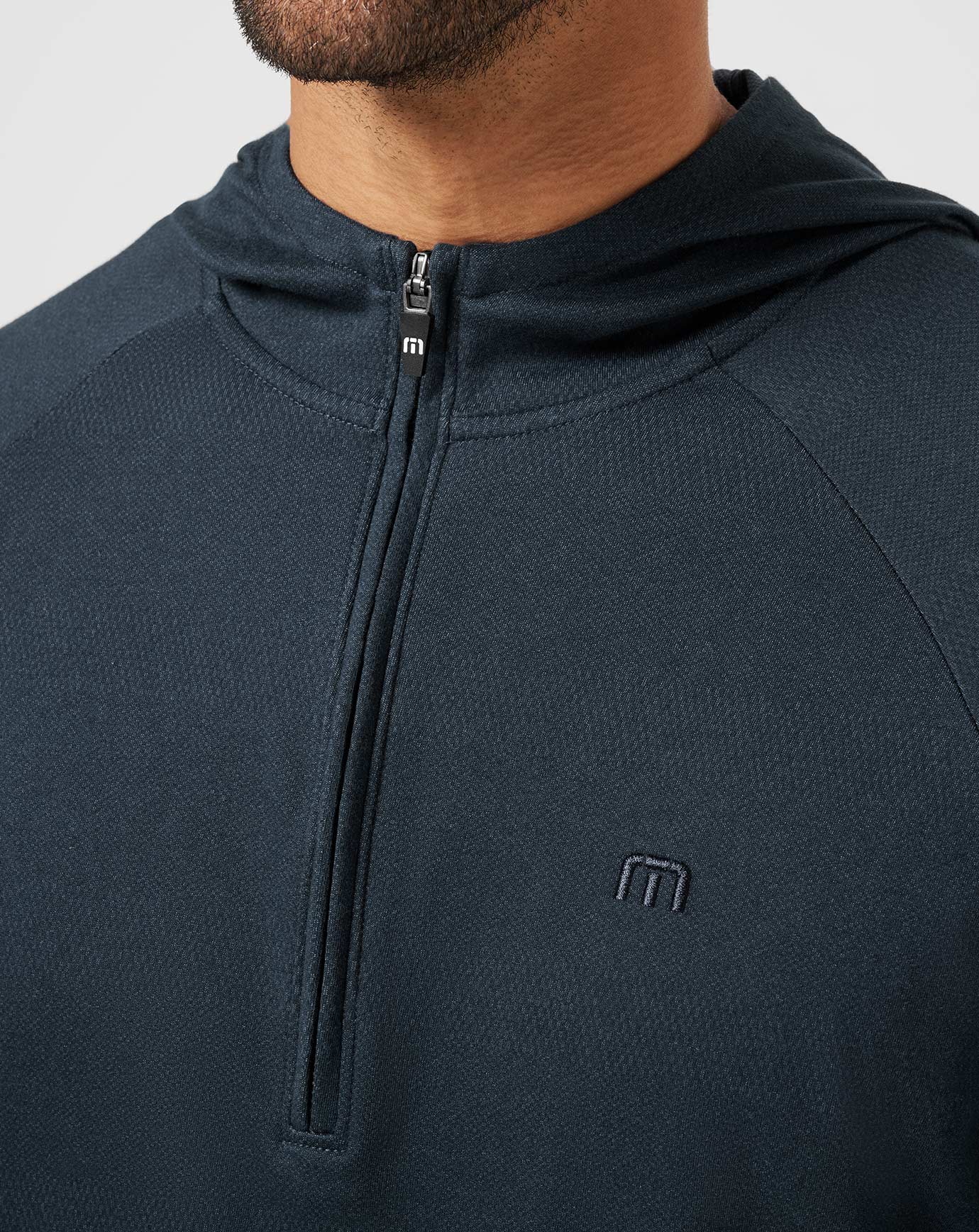 Men Country Hopping Hooded Quarter Zip