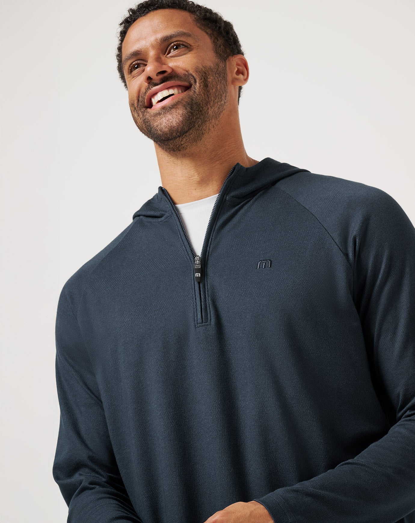 Men Country Hopping Hooded Quarter Zip