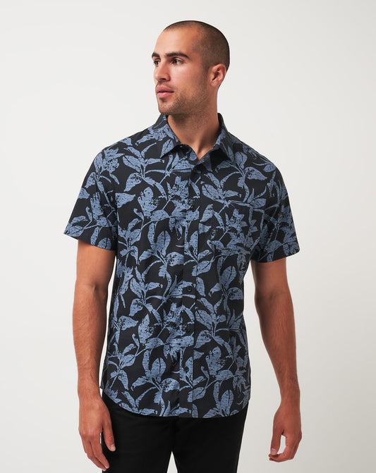 Men Photo Finish Button-Up