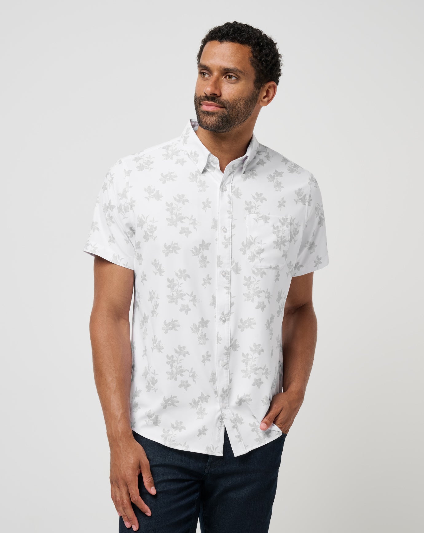 Men Mist On The Lake Button-Up
