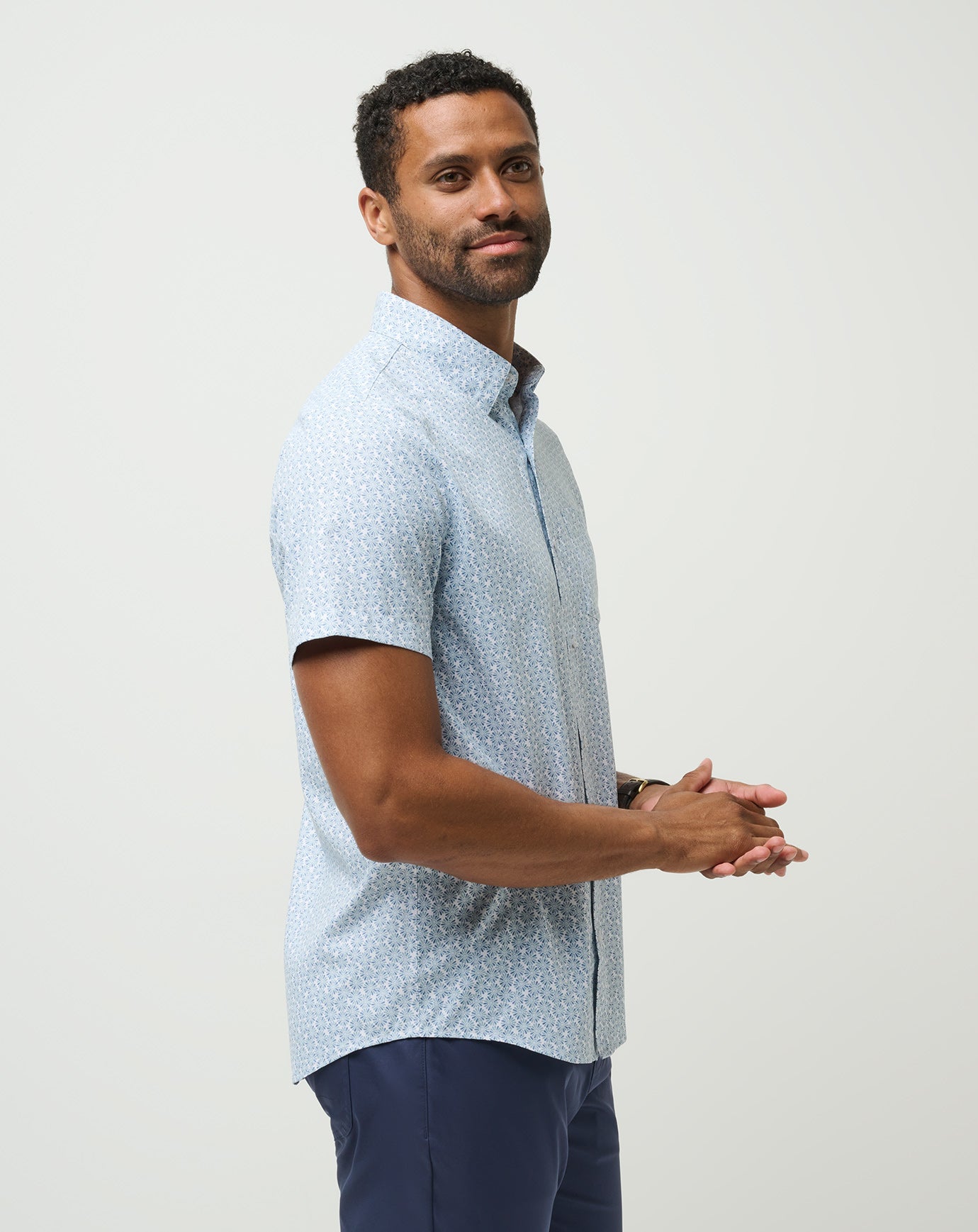 Men Techwoven Country Mile Button-Up