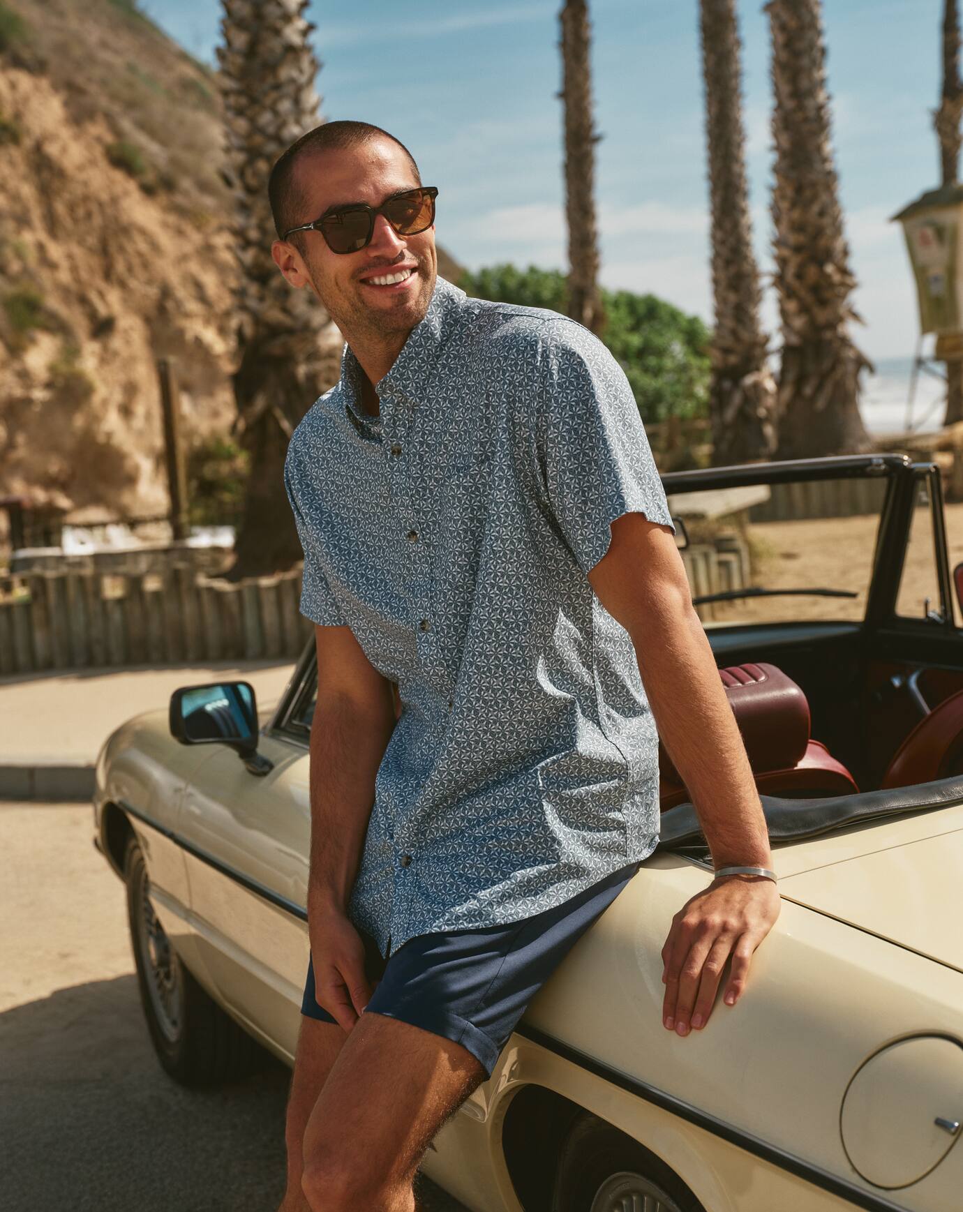 Men Techwoven Country Mile Button-Up