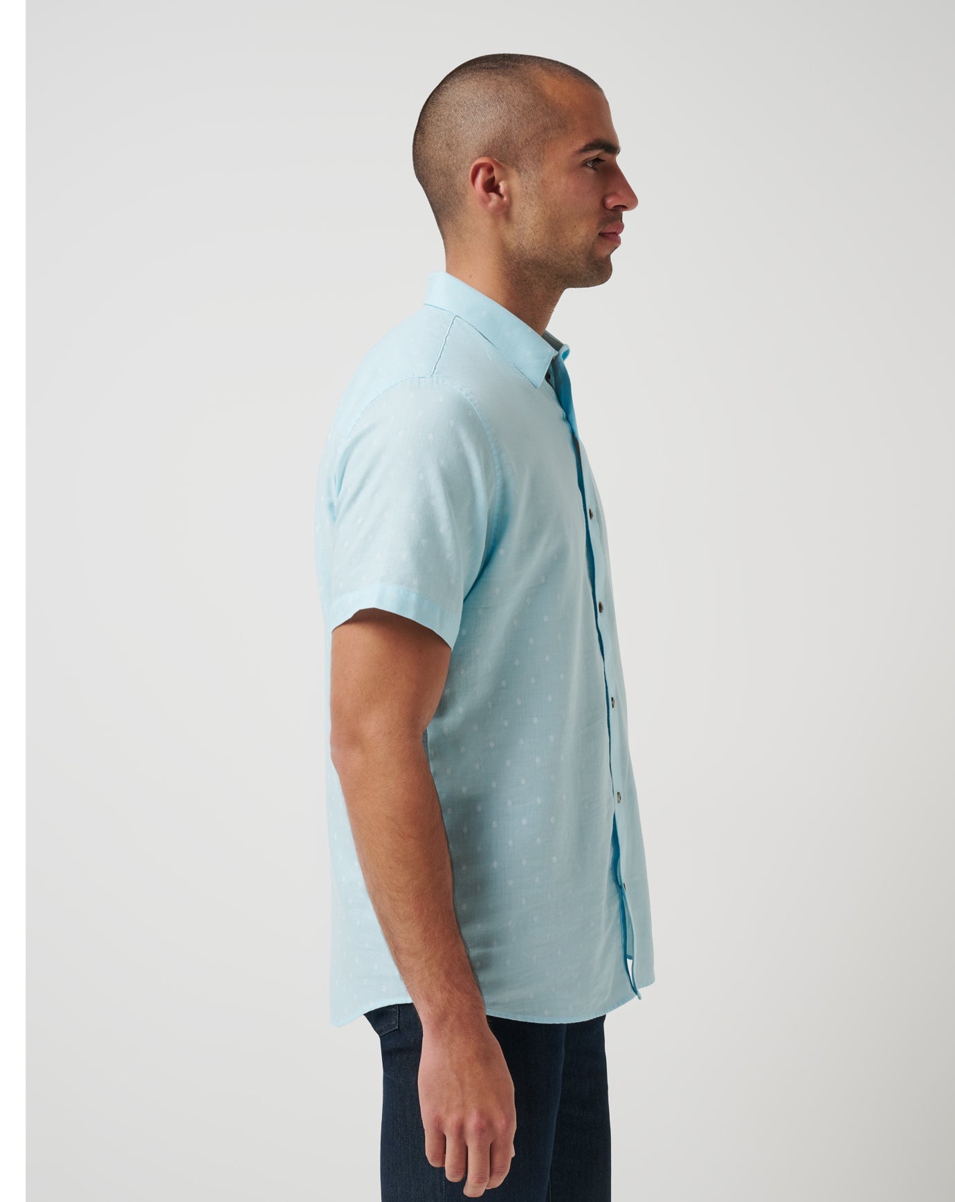 Men Early Check In Button-Up
