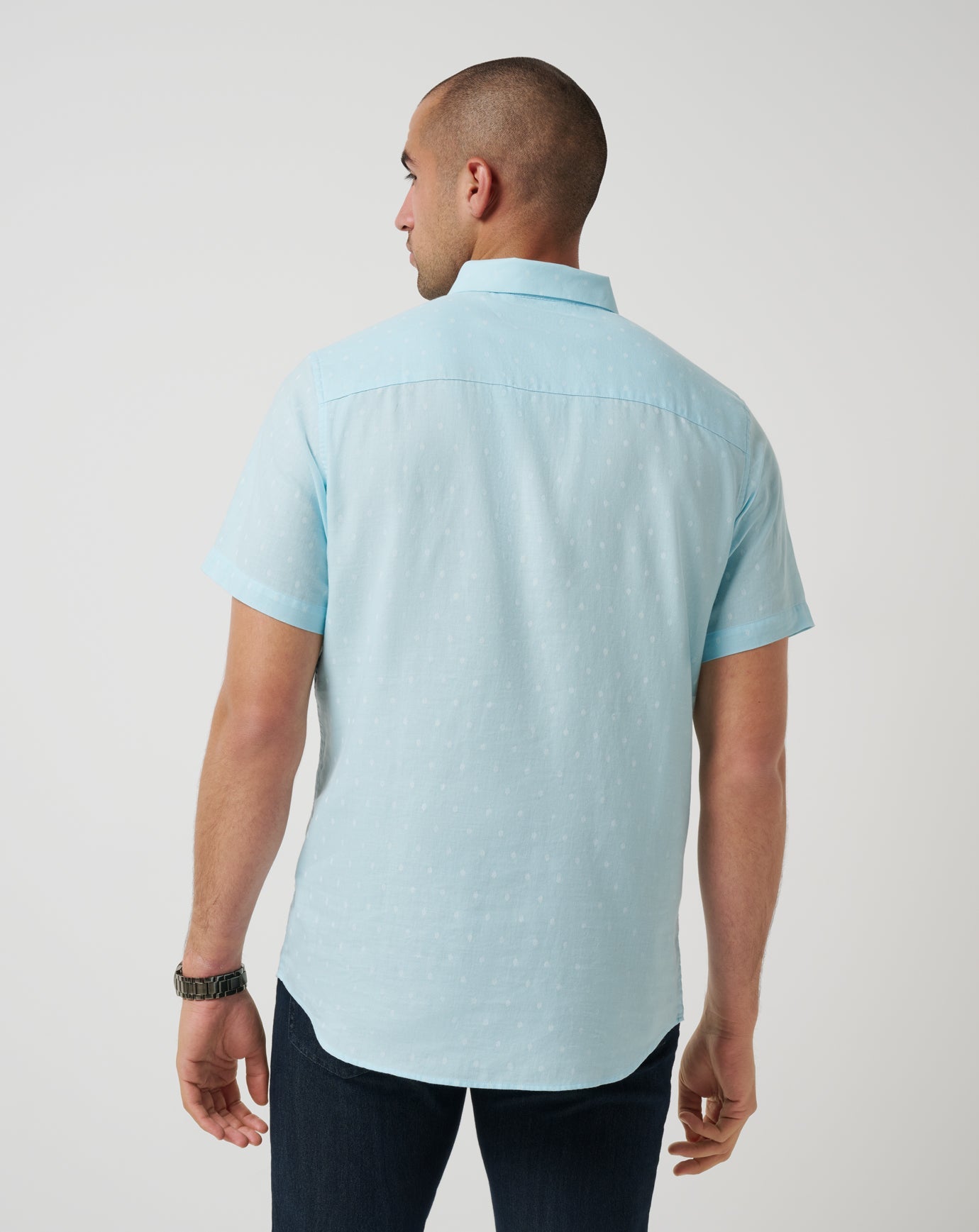 Men Early Check In Button-Up