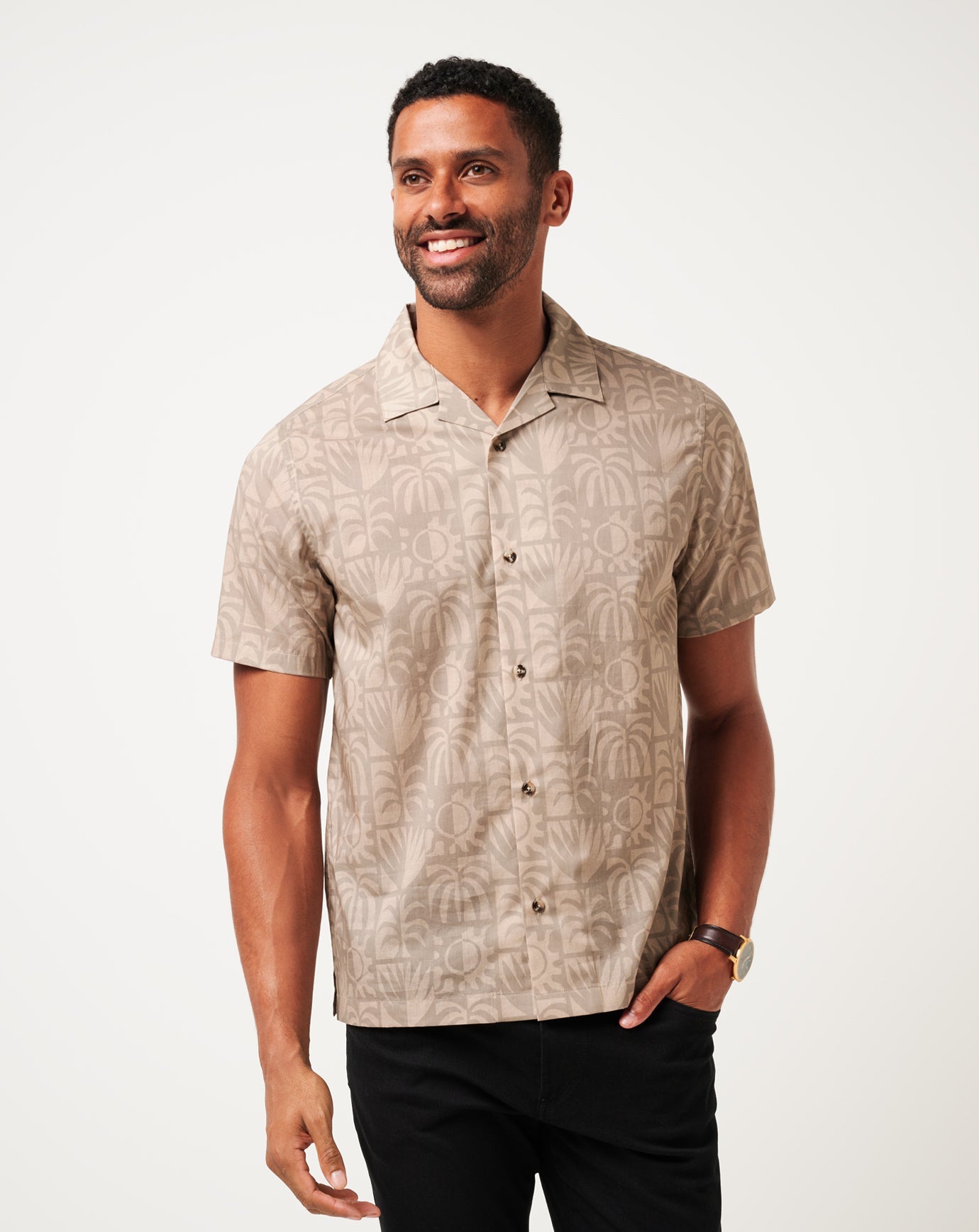 Men Desert Sun Button-Up