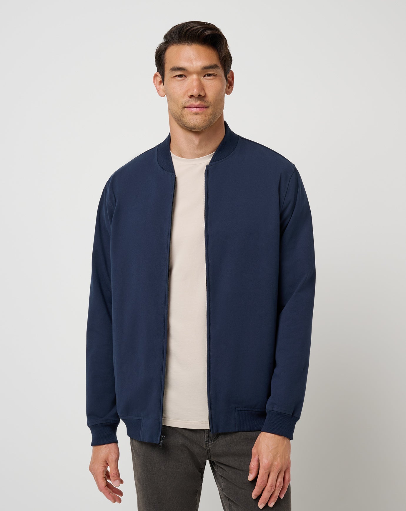 Men Stretchknit Bomber Jacket