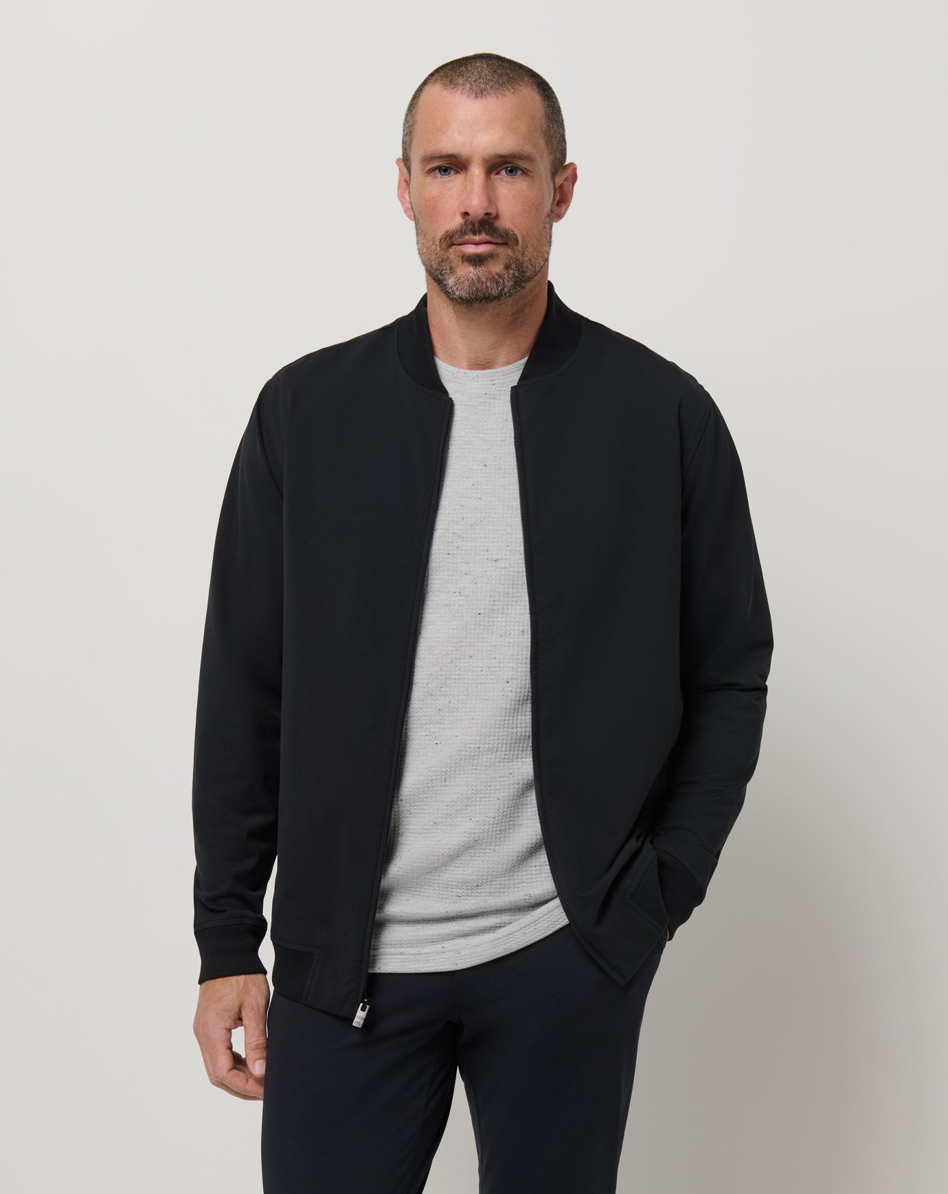 Men Stretchknit Bomber Jacket