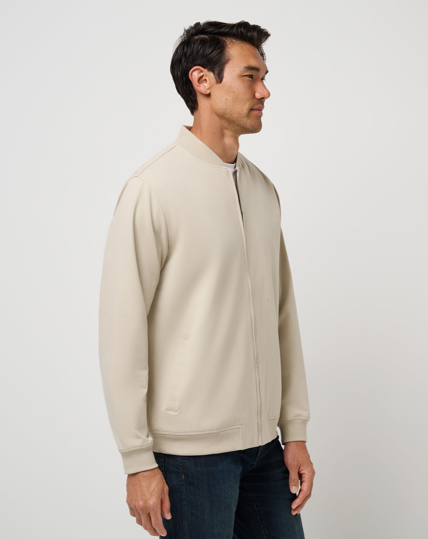 Men Stretchknit Bomber Jacket