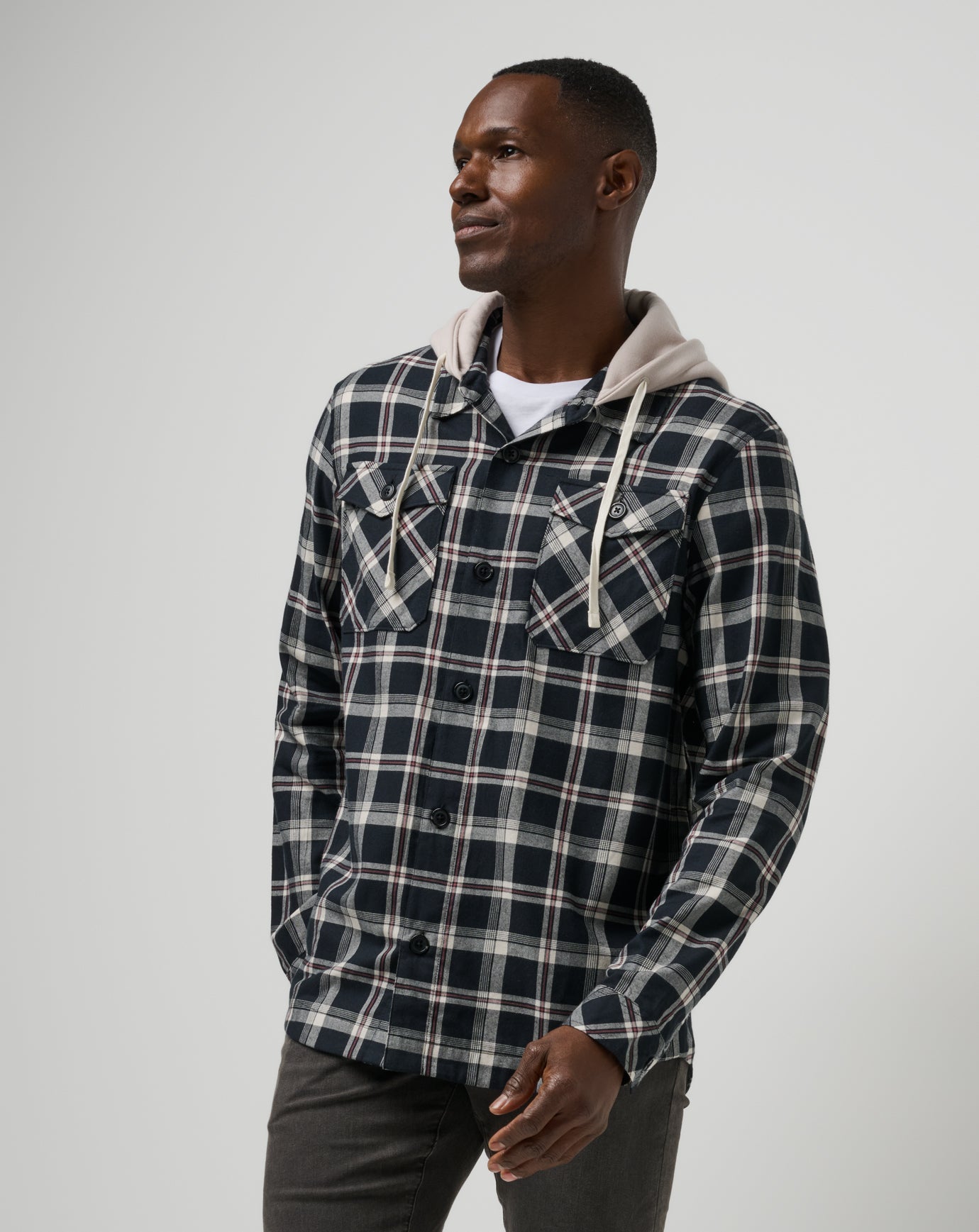 Men Baubles Button-Up Hoodie