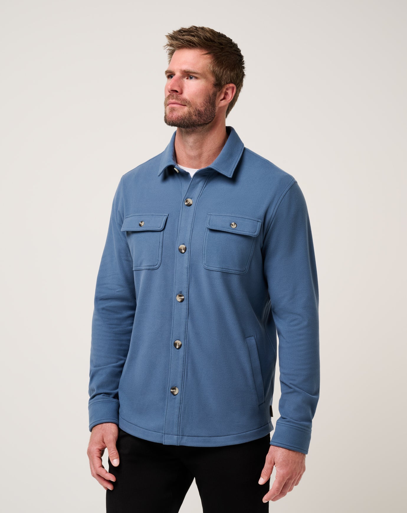 Men Peak Fleece Shirt Jacket