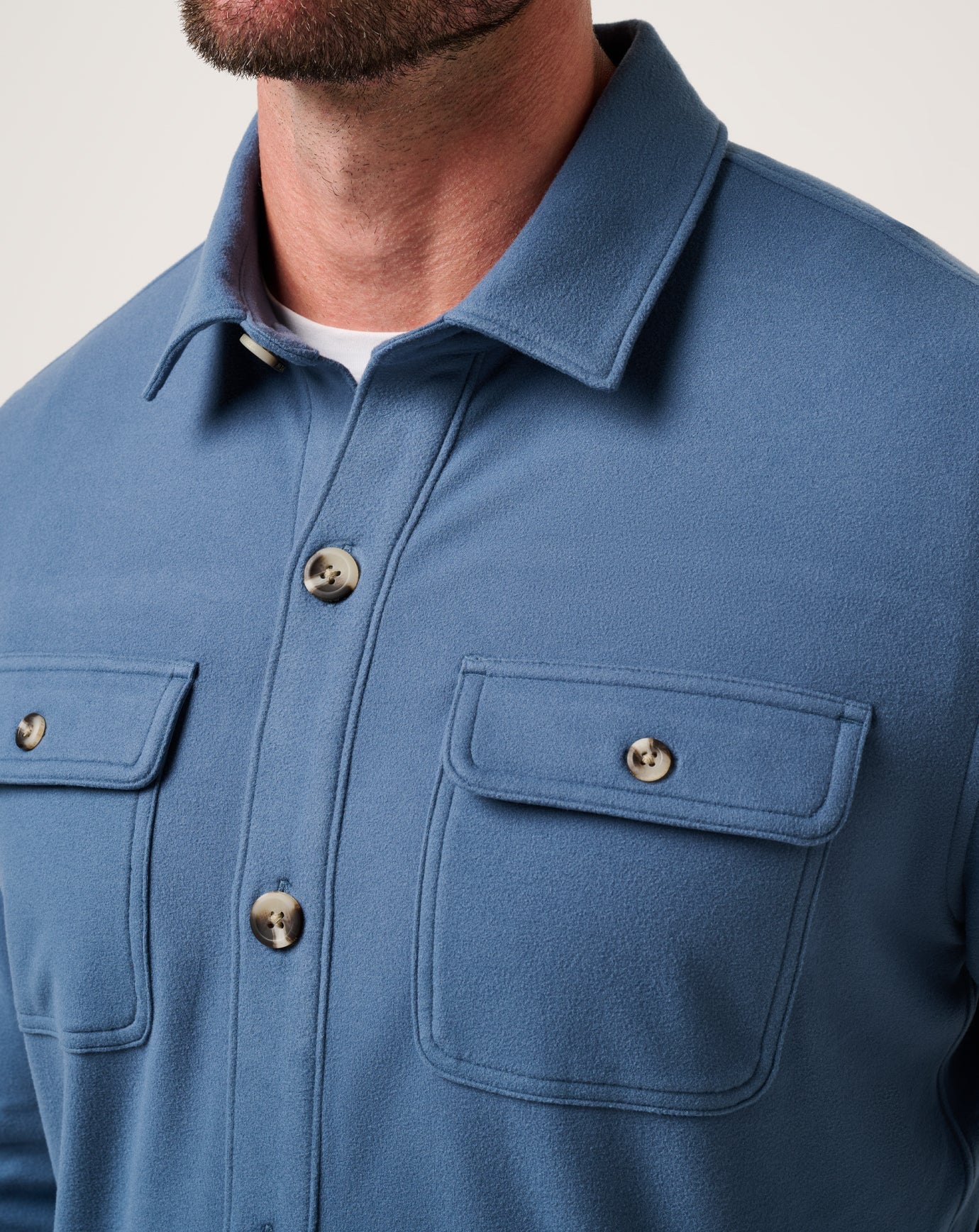 Men Peak Fleece Shirt Jacket