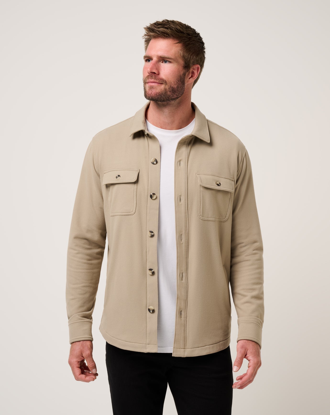 Men Peak Fleece Shirt Jacket