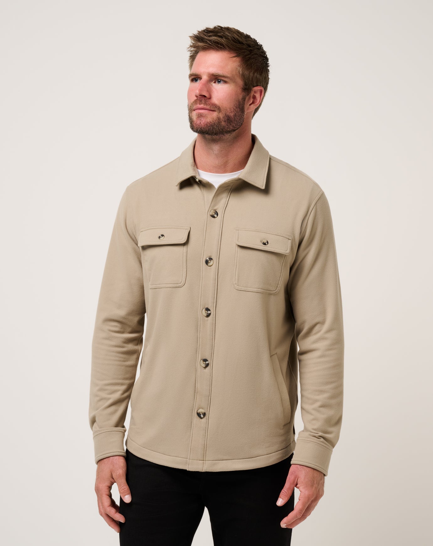 Men Peak Fleece Shirt Jacket