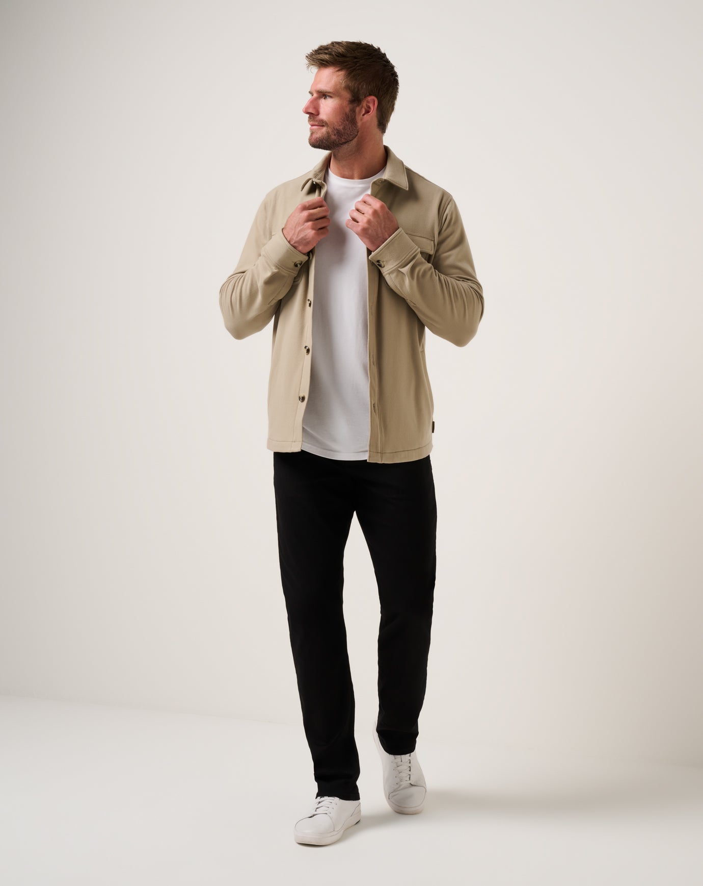 Men Peak Fleece Shirt Jacket