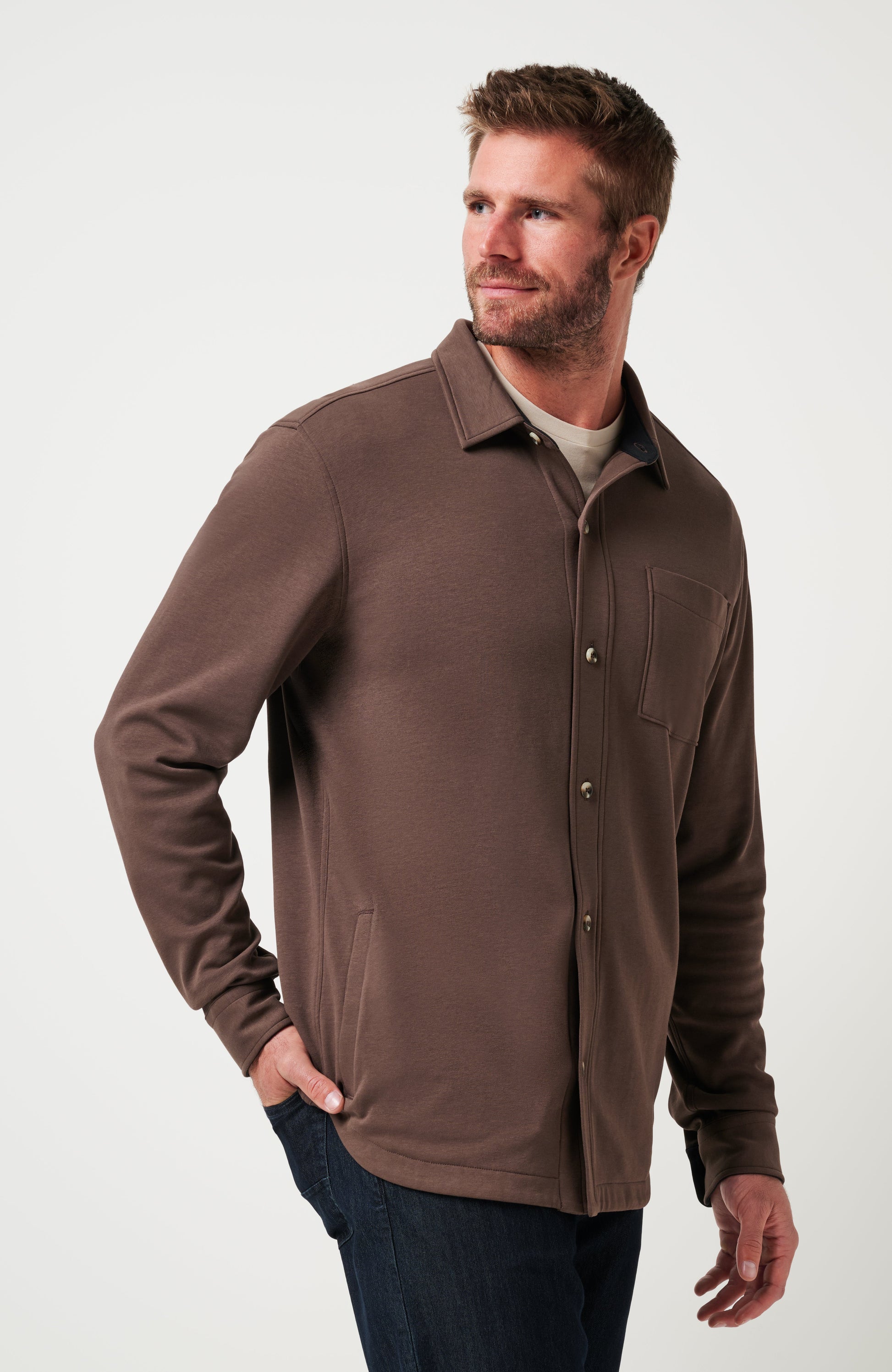 Men Cloud Shirt Jacket