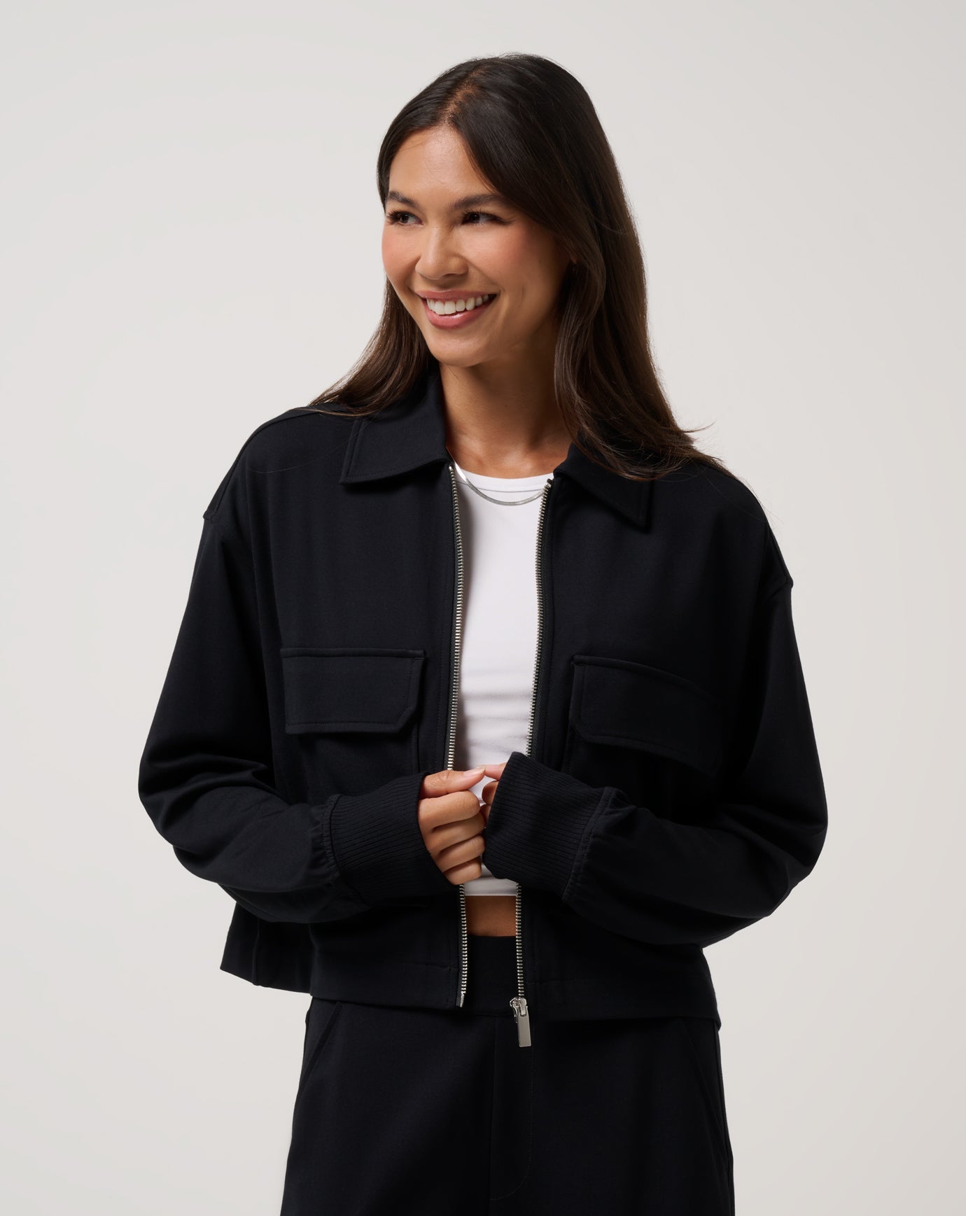 Women Friday Doubleknit Utility Jacket