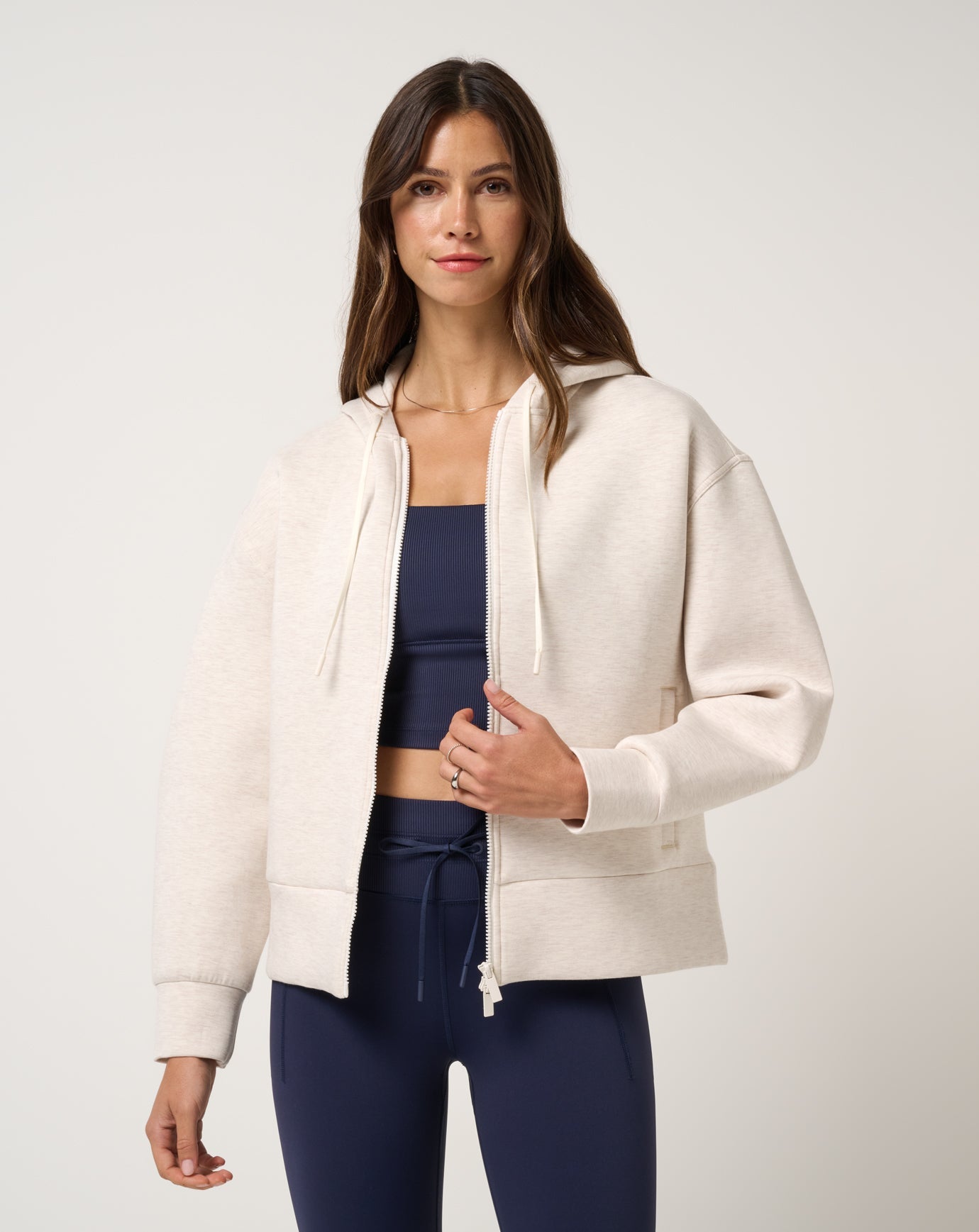Women Cloudscape Zip Hood