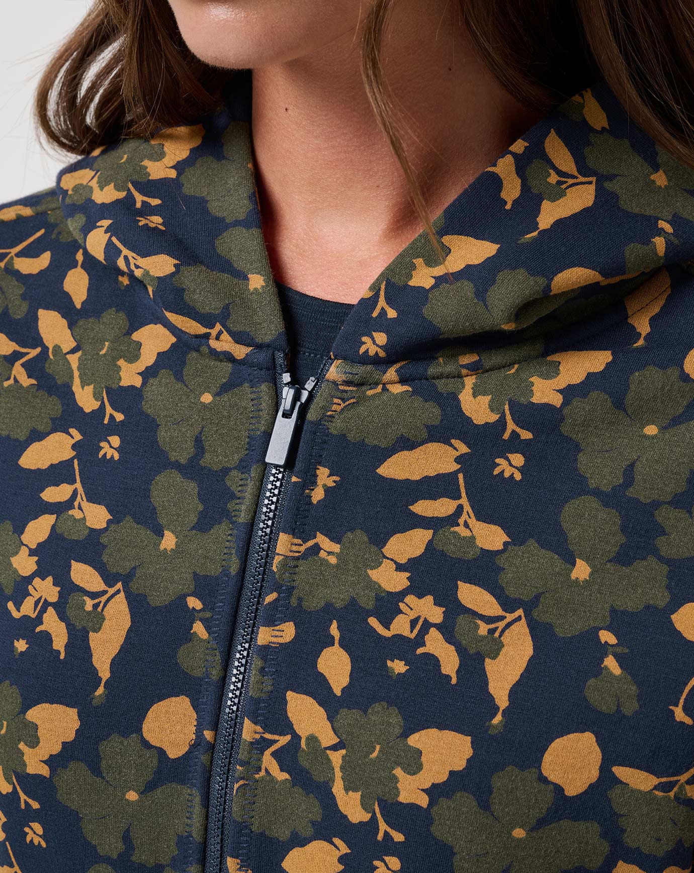 Women Cloud Fleece Printed Hoodie