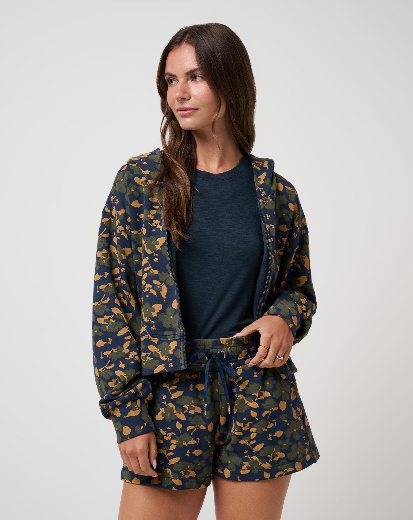 Women Cloud Fleece Printed Hoodie