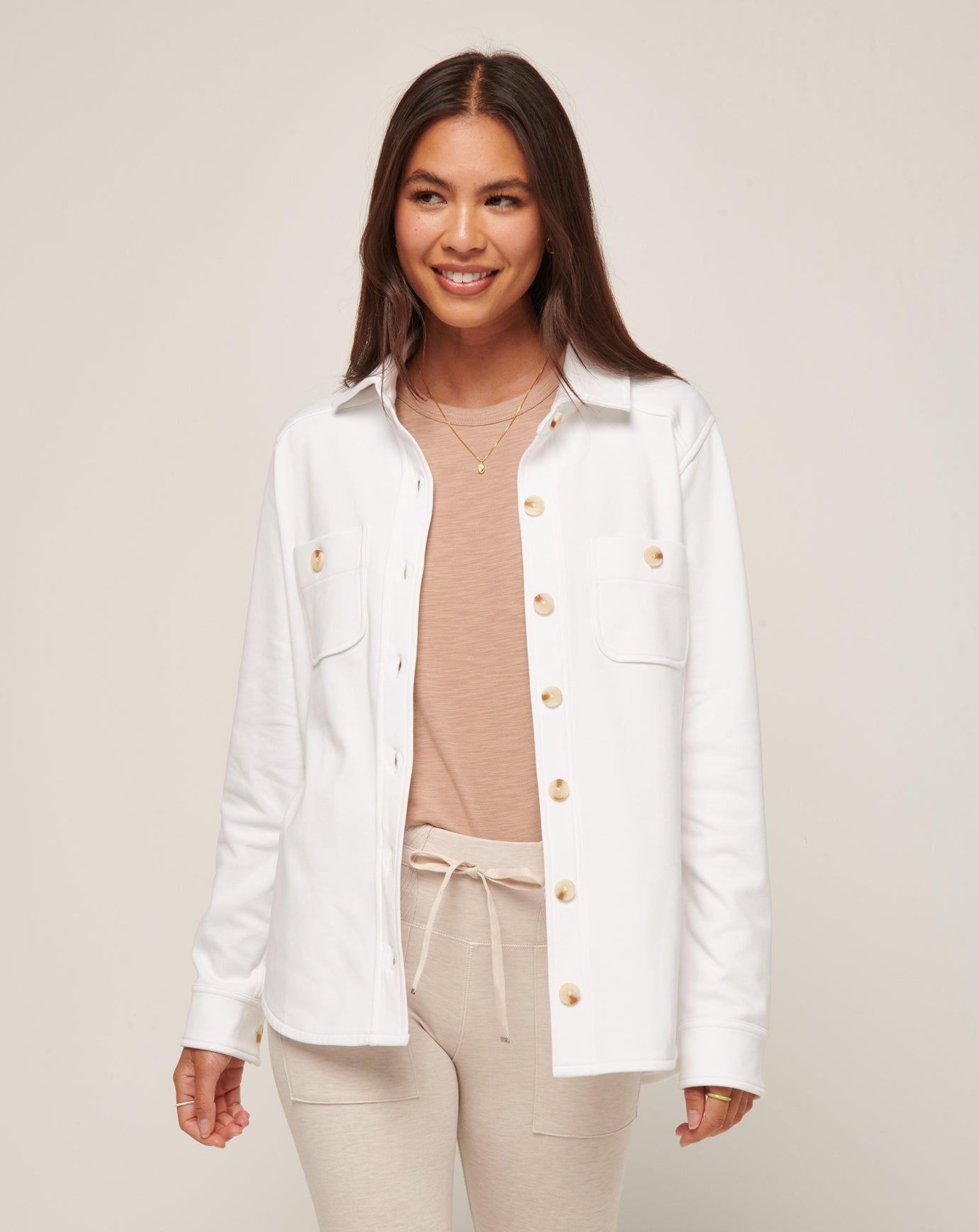 Women Cloud Fleece Shacket