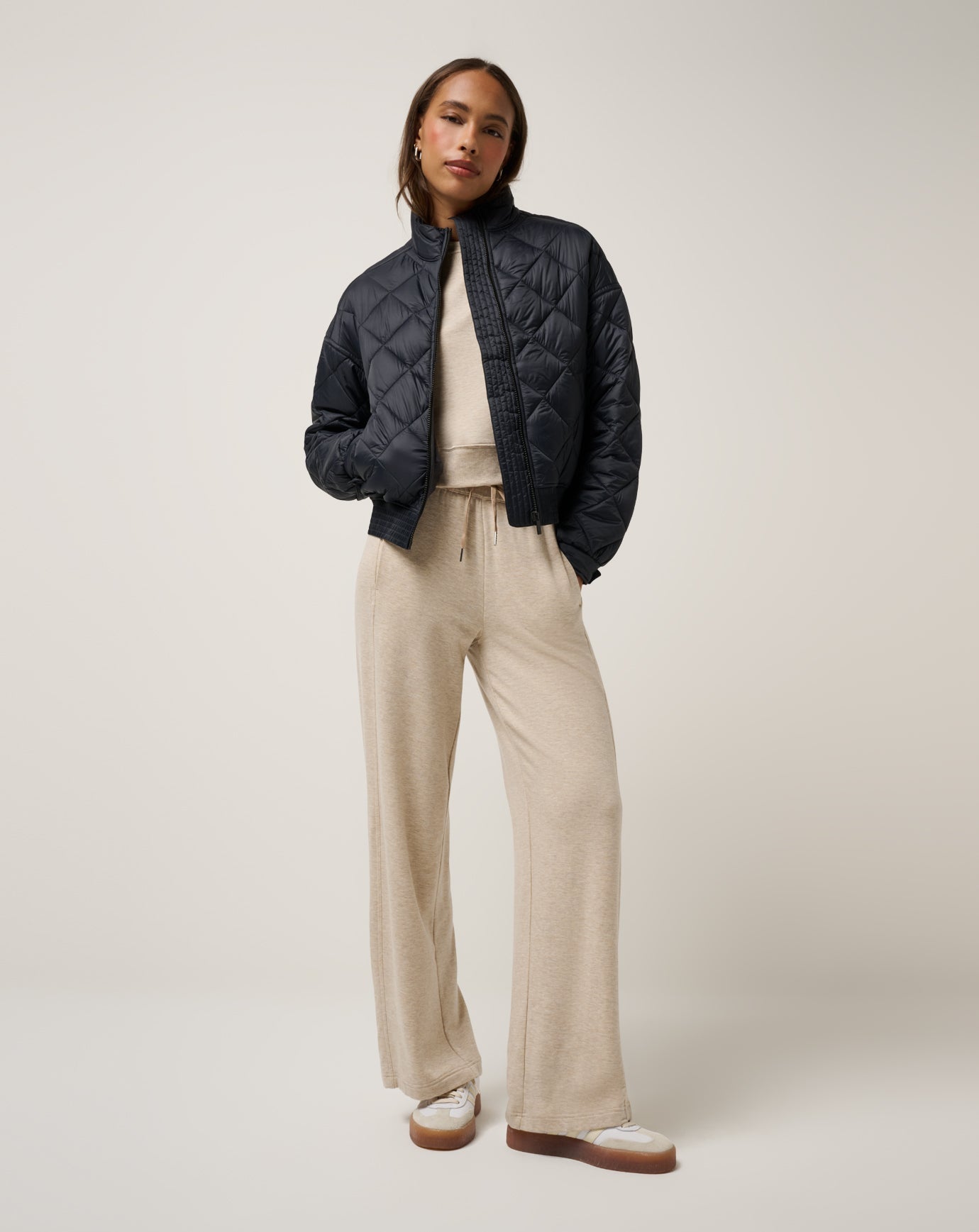 Women Lights At Night Quilted Jacket